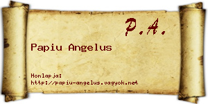 Papiu Angelus névjegykártya
